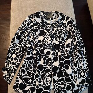Black and White Floral Jacket